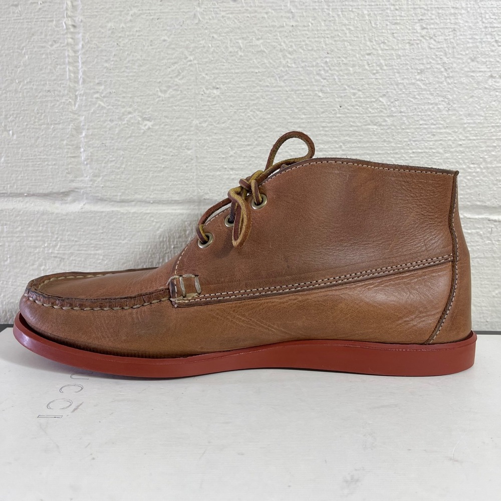 Sebago Campsides Brown Leather Chukka Ankle Boots Handsewn Lace up Men's 7 US - Picture 8 of 16